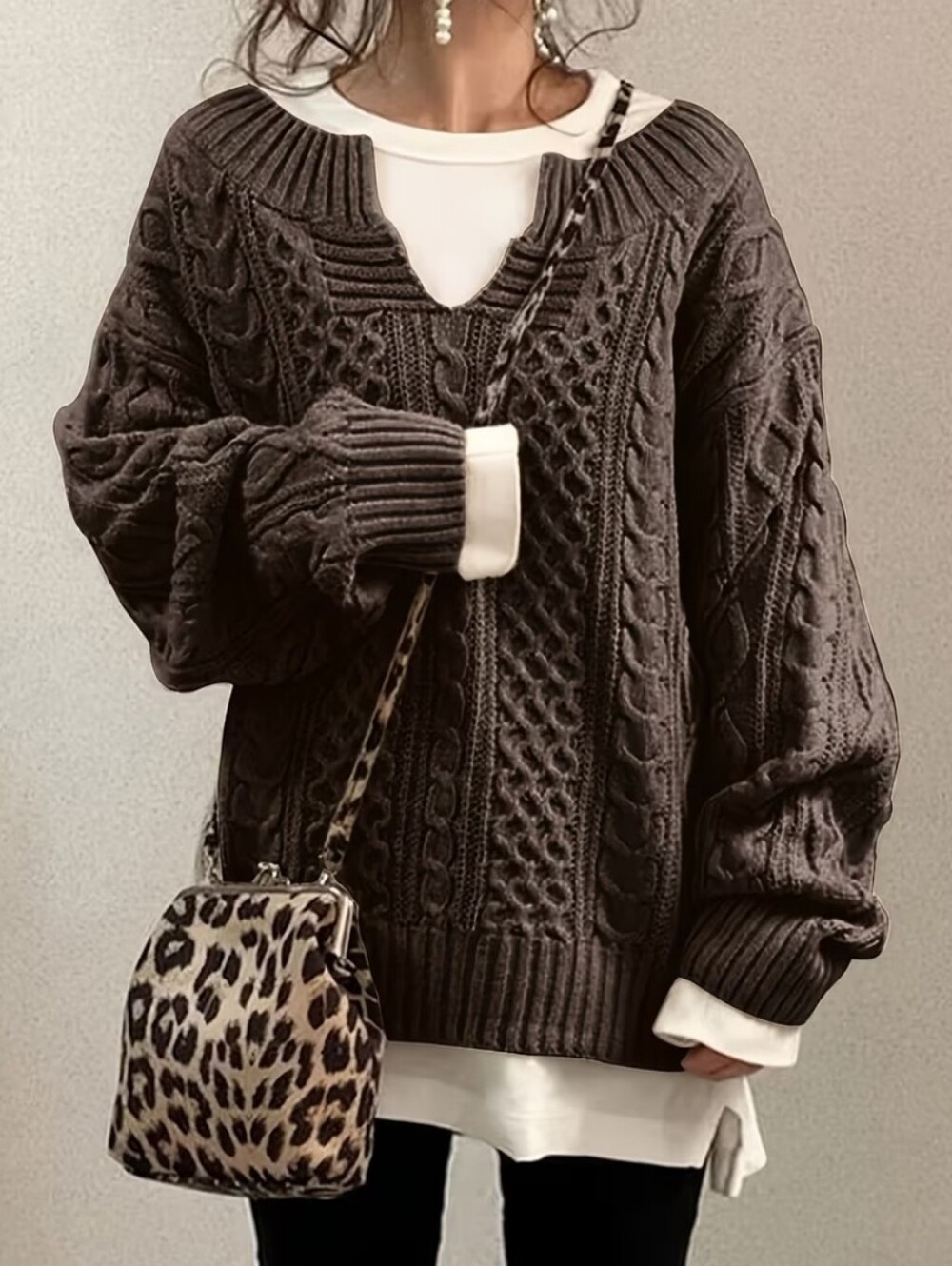 Women's Vintage V-Neck Sweater